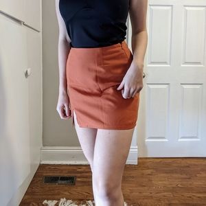 Orange Mini Skirt